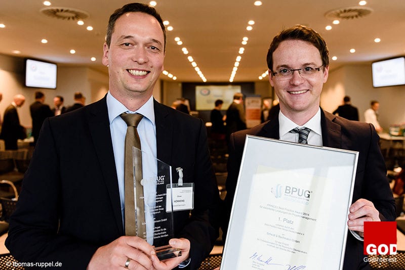 Image 3.1 PRINCE2 Best practice award for the best German PRINCE2 project 2014 - presented by BPUG.