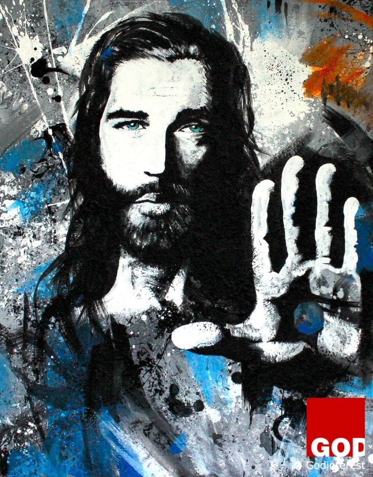 Graffiti of Jesus Christ with crown of thorns