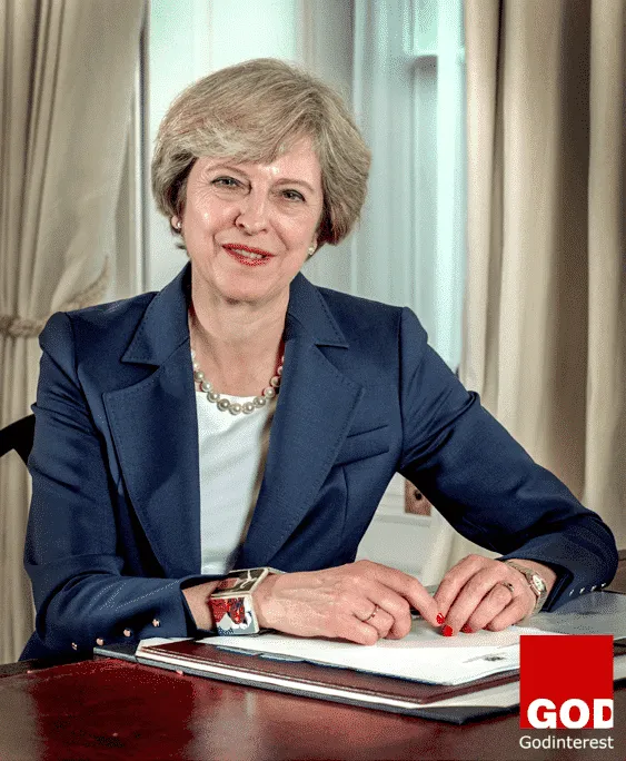 Portrait of British Prime Minister Theresa May. Author Controller of Her Majestyâ€™s Stationery Office. This file is licensed under the Open Government Licence v3.0 (OGL v.3).