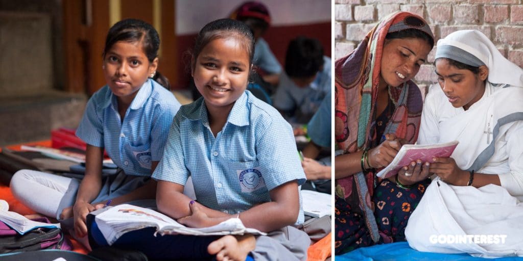 These Bridge of Hope students look happy during class time at GFA’s Bridge of Hope program. Education can protect a girl from exploitation–and redirect her future. This is a primary solution to begin changing the statistics of 100 million missing women.